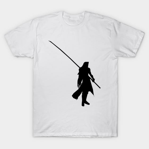 Sephiroth Long Sword Silhouette T-Shirt by AnotherOne